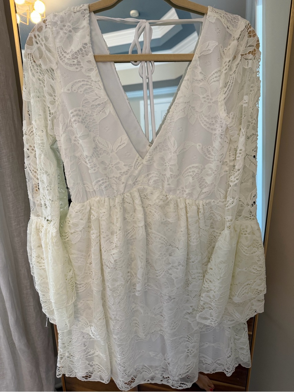 Show Me Your MuMu White Lace Mini Dress